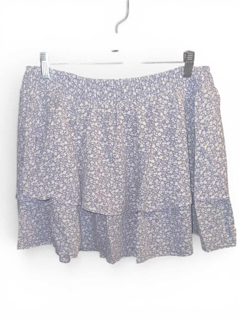 Easel Lg Lilac Floral Skater Skirt